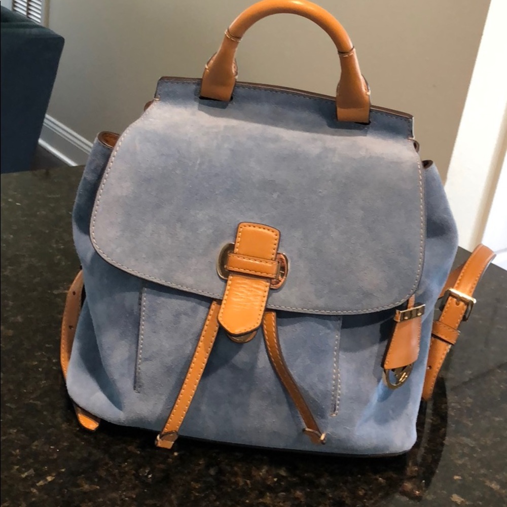 Michael Kors Romy Backback, Blue Suede